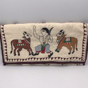 Vintage Graphic Fabric Accessory Travel Make up Pouch